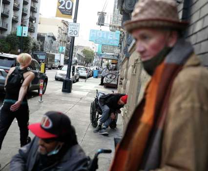 Eddy Street near the Jefferson Hotel in San Francisco, Calif., on Tuesday, March 15, 2022.