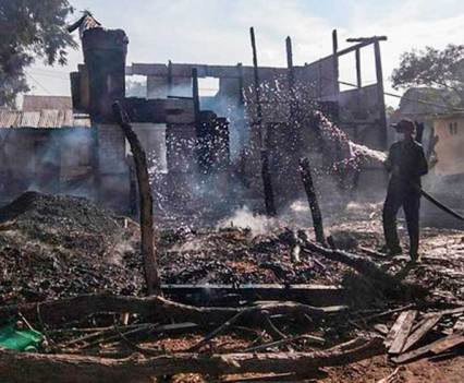 Kebar village, Ayadaw township, Sagaing region, Dec. 13, 2021. (Ayadaw Revolution News)